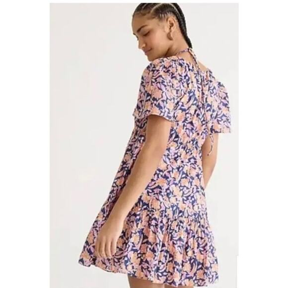 J. Crew Button-front cotton voile beach dress in painted block print    Size: M - Picture 2 of 6